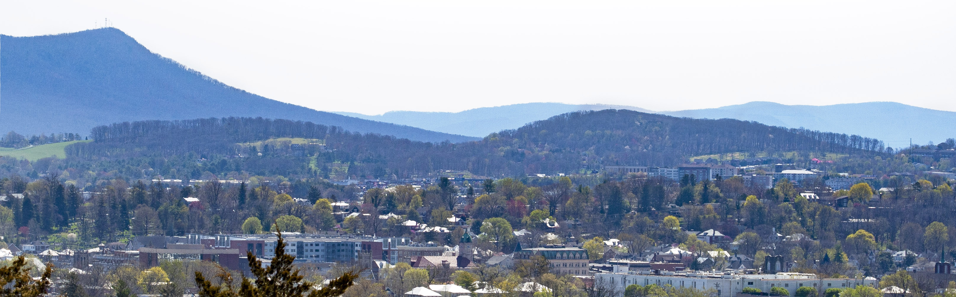 Birds eye view of Harrisonburg