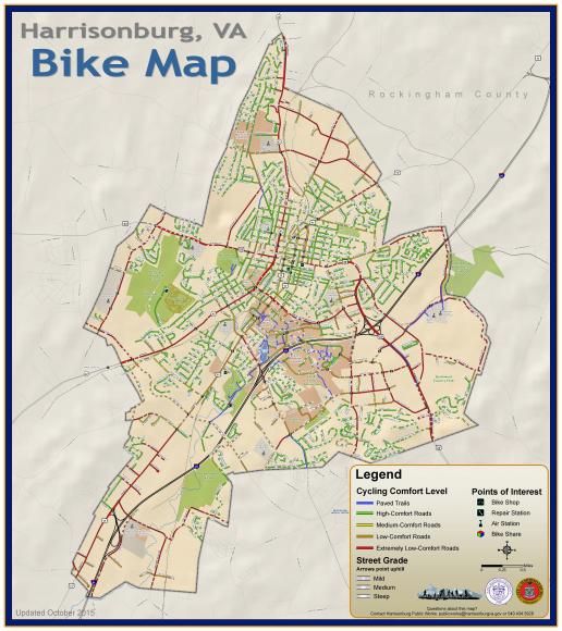 Harrisonburg Bike Map