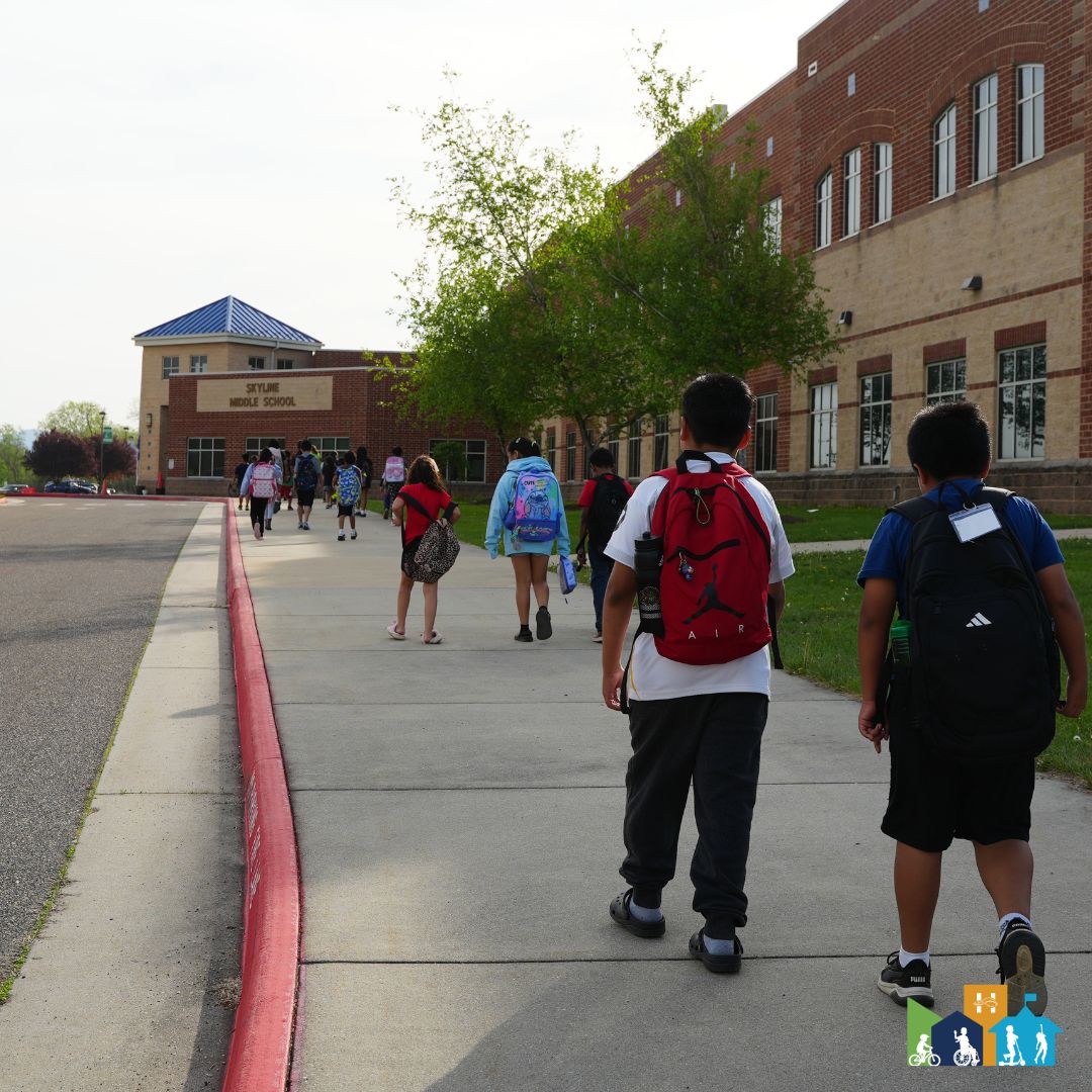 Children walking to school.